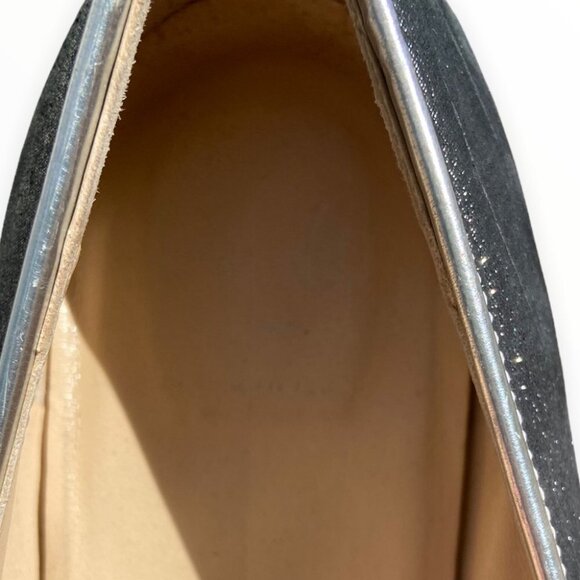 Alfani Silver Loafers Slip On Flats Size 11 Narrow Almond Toe Shoes Oxford Shoes - Picture 10 of 10